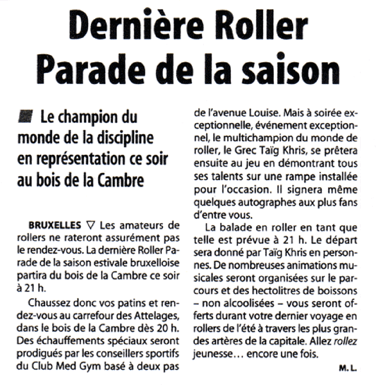 Last Roller Parade of the season
