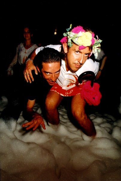 Carl De Moncharline and Bubu in the foam, on the Fuse dance floor.