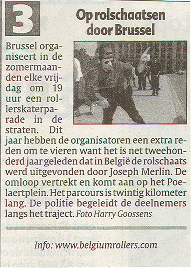 On roller skates through Brussels