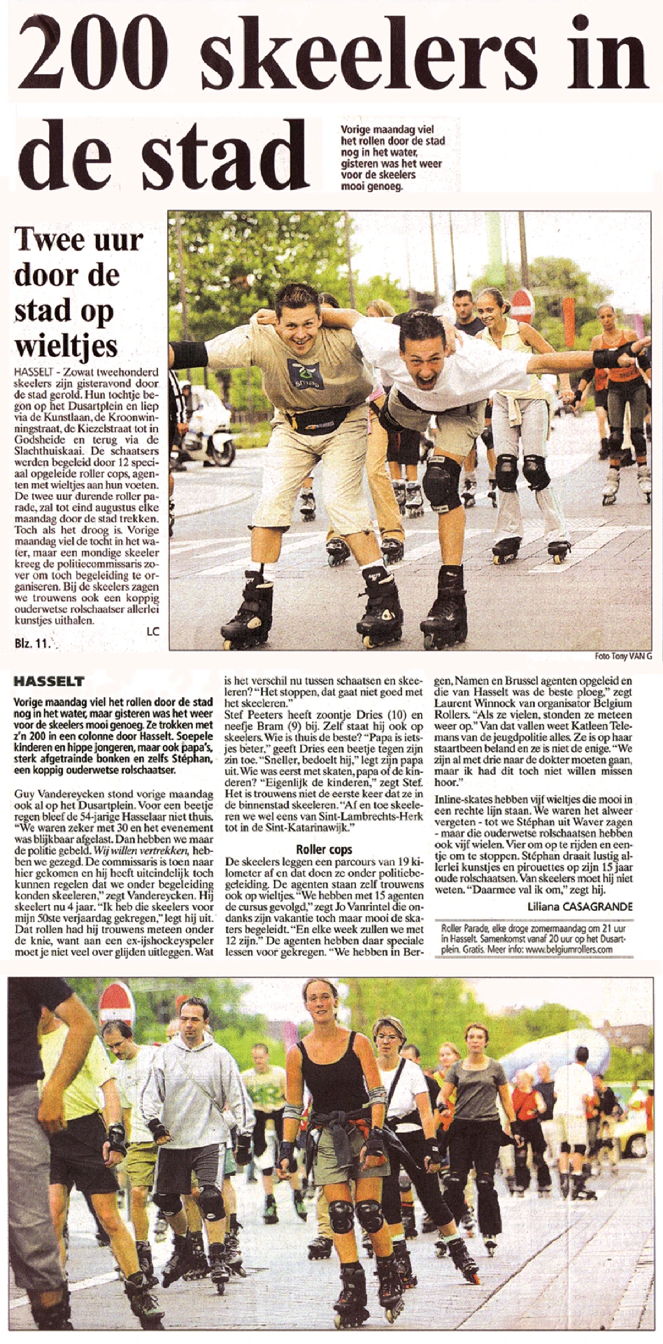 200 inline skaters in the city