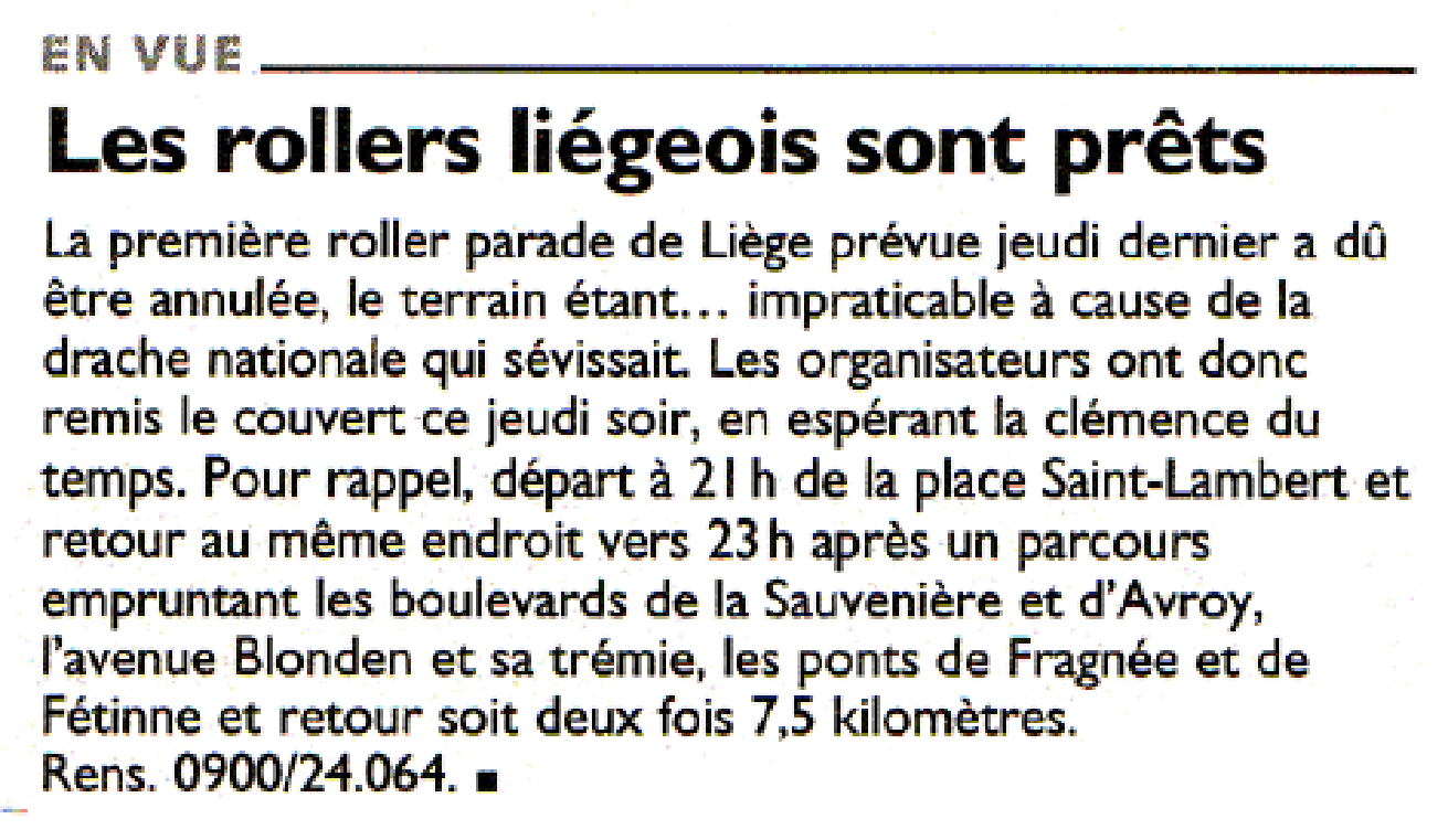 In focus
Liège roller skaters are ready