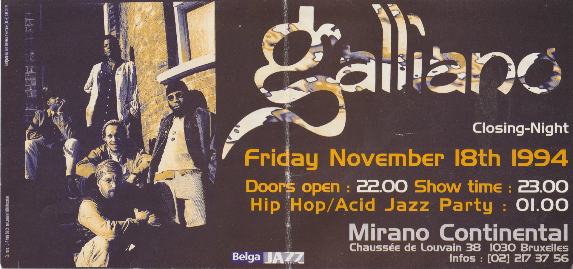 Galliano · Closing Night - Mirano Continental, 18 novembre 1994