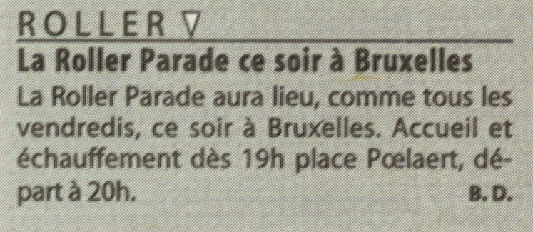 Roller
Roller Parade tonight in Brussels