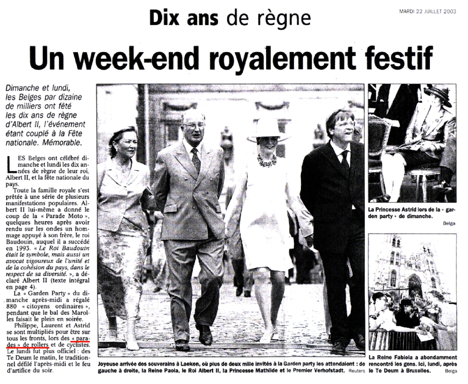 Ten years of reign
A royally festive weekend