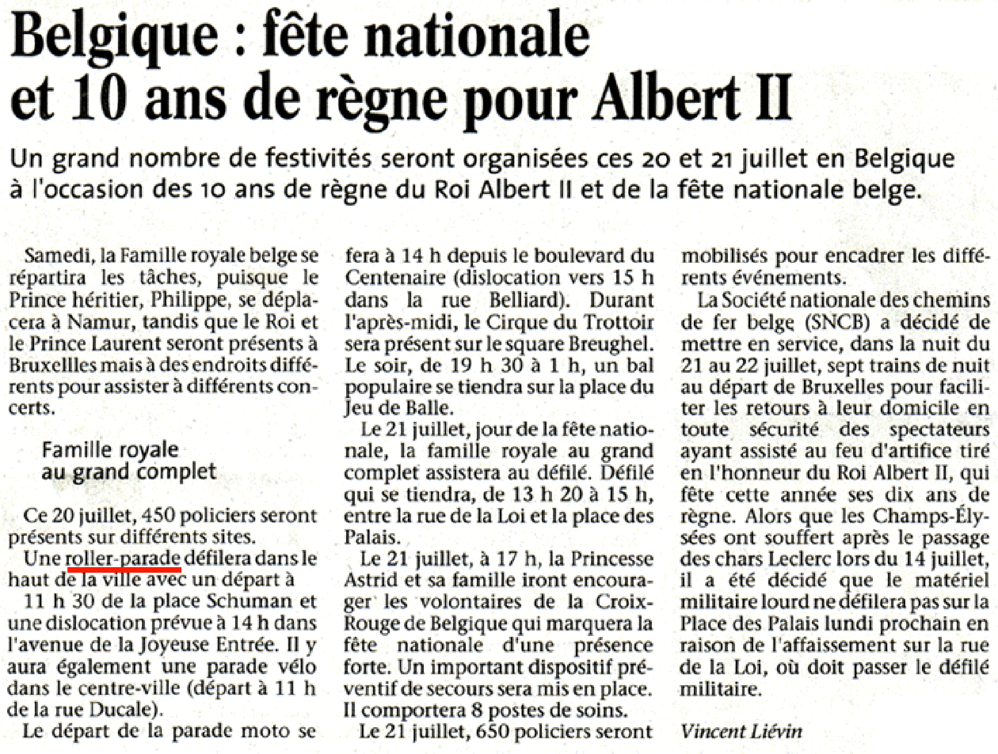 Belgium: National Day and 10-year reign for Albert II