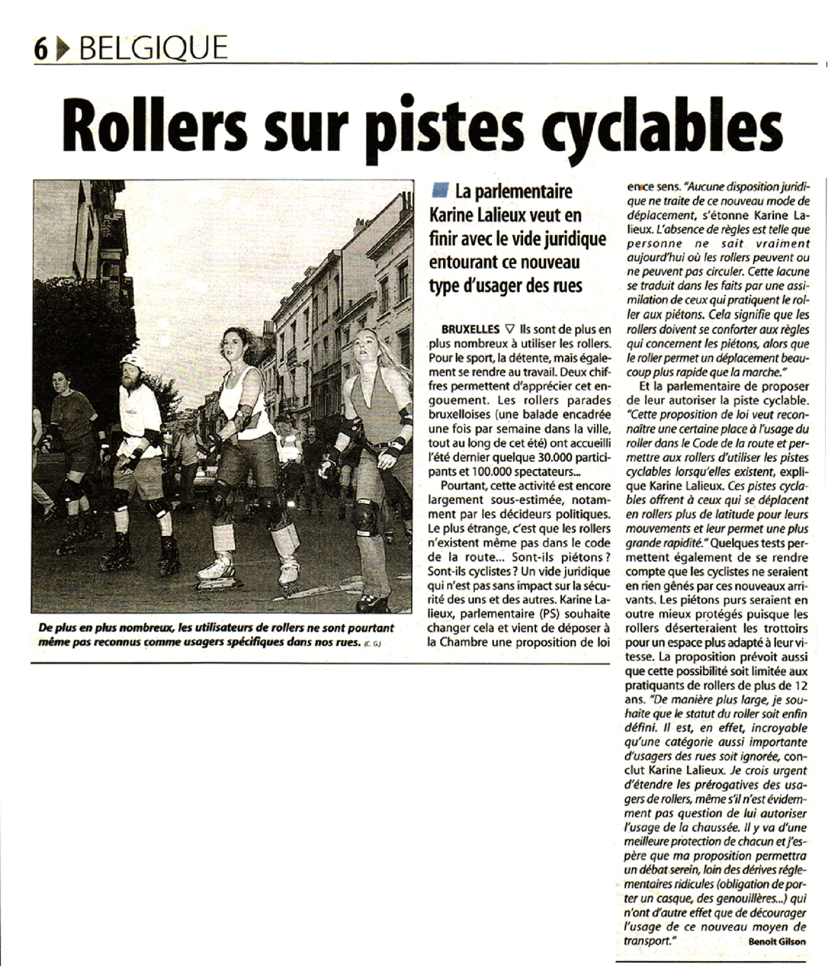 Rollerblades on cycle paths
