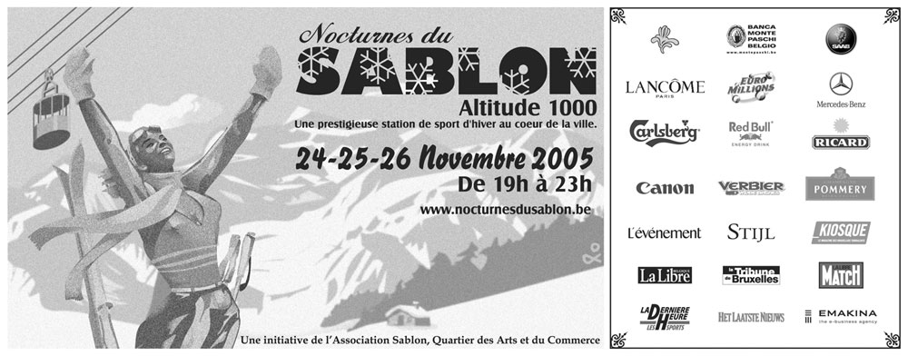 Parutions presse · version noir et blanc - Nocturne du Sablon, 11/2005