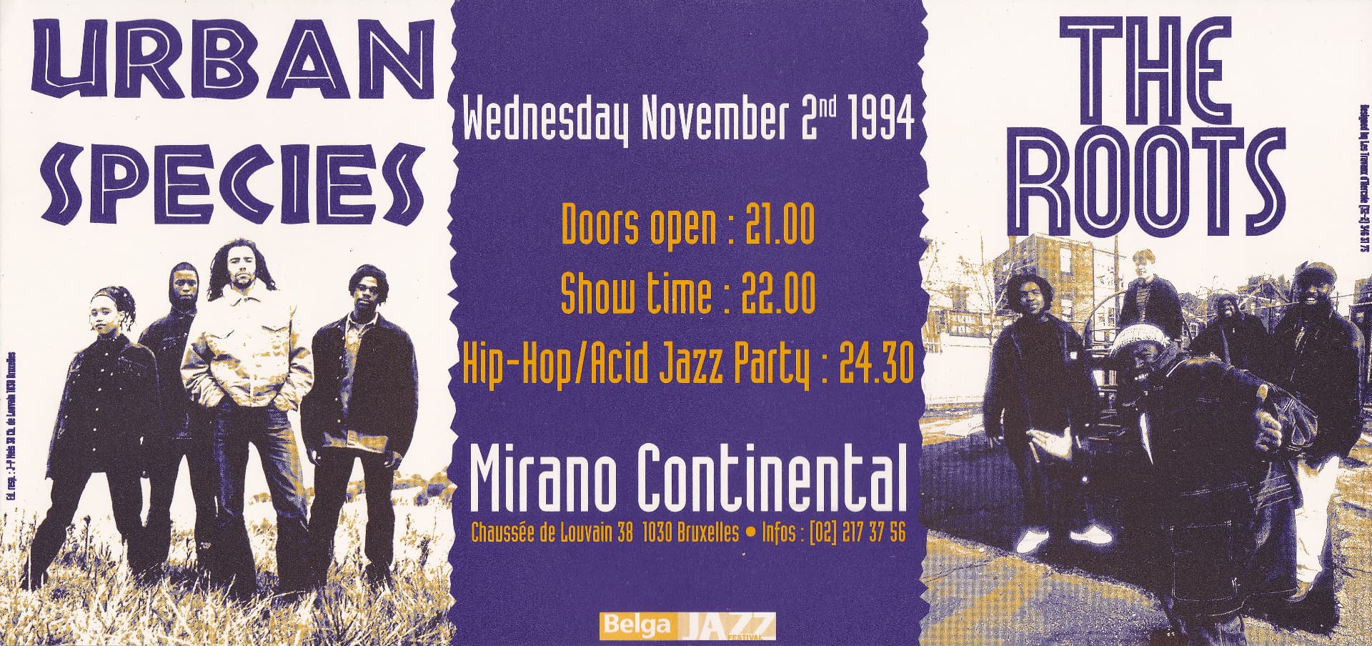 Urban Species + The Roots - Mirano Continental, 2 novembre 1994