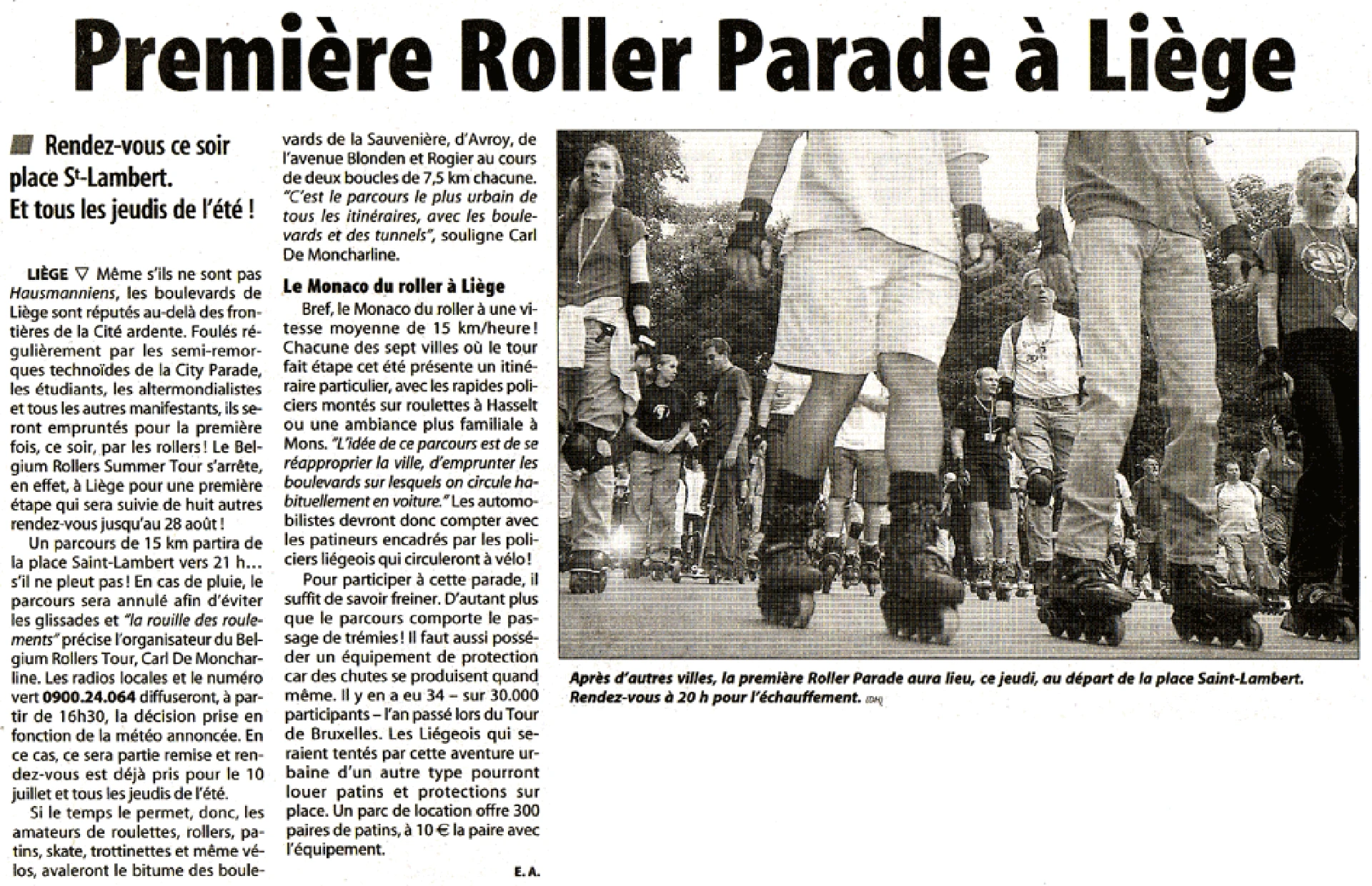 First Roller Parade in Liège