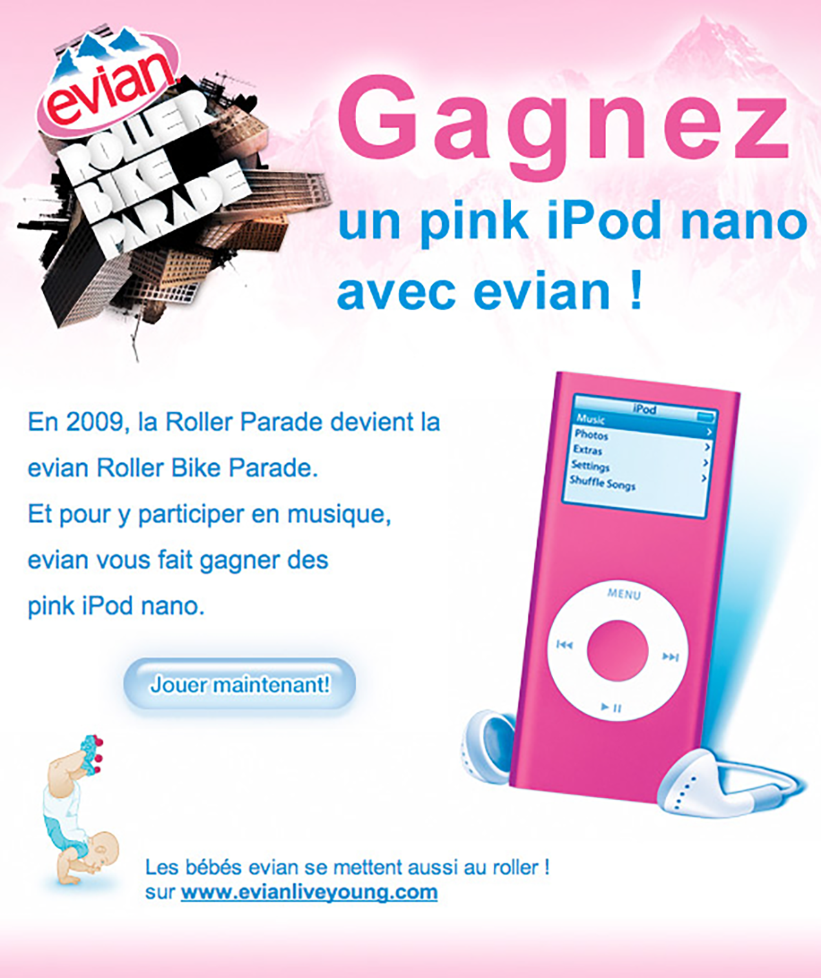 Evian Roller Bike Parade · version française - Web banner · French version
