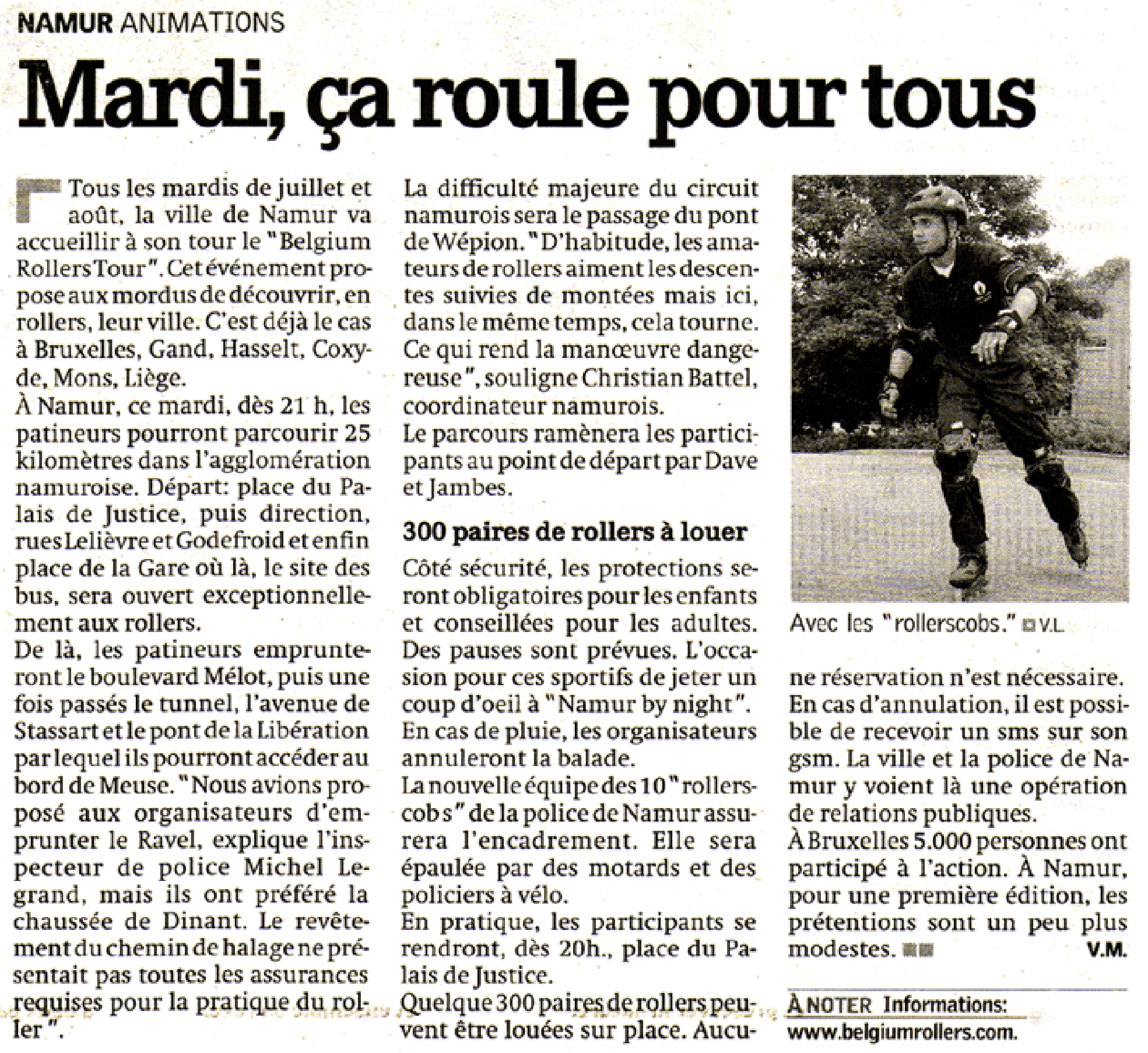 Namur animations
Mardi, ça roule pour tous