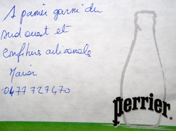 Post-it de proposition de troc, Art Truc Troc, Bozar, Bruxelles, le 31 janvier 2009.