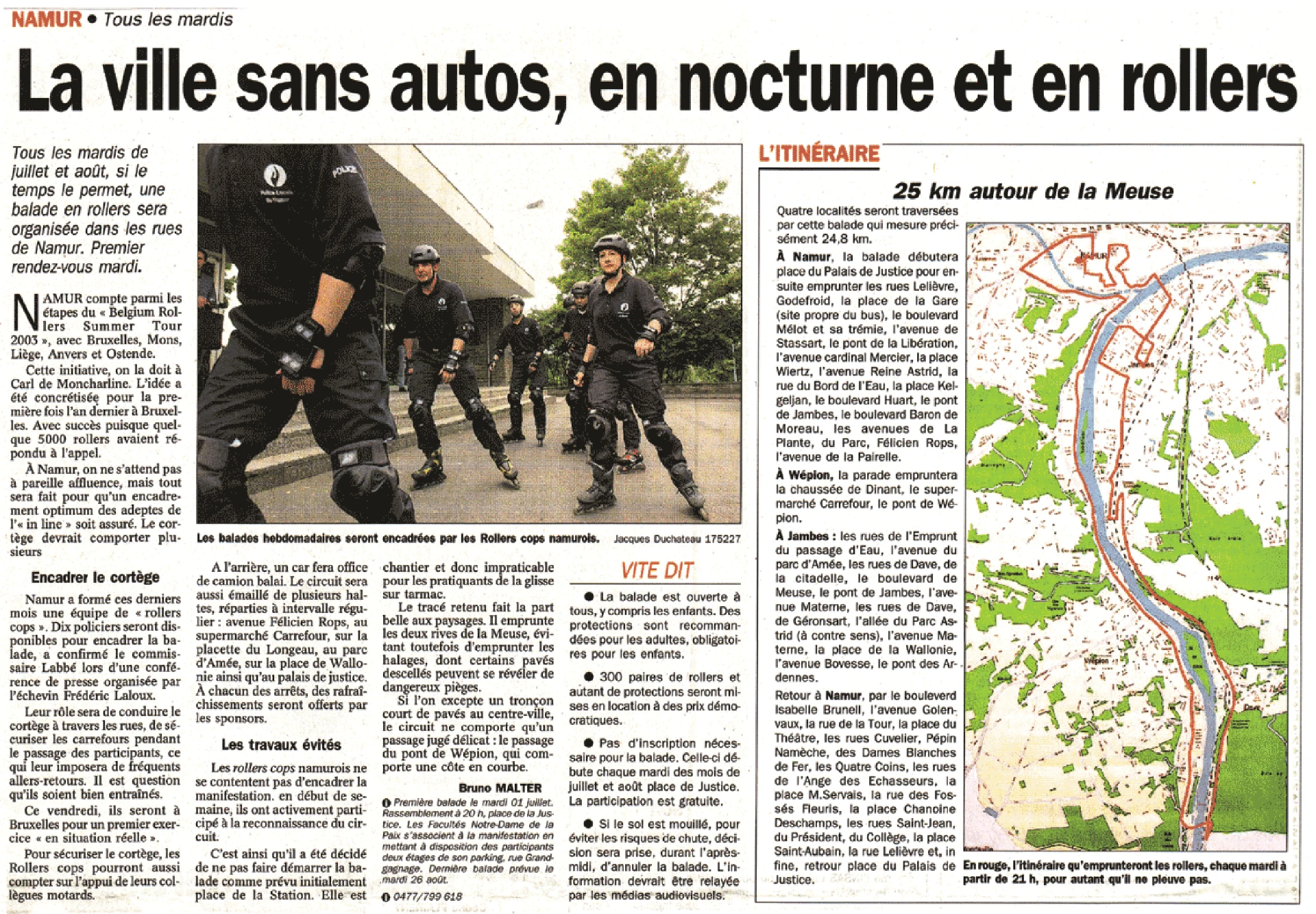 La ville sans autos, en nocturne et en rollers