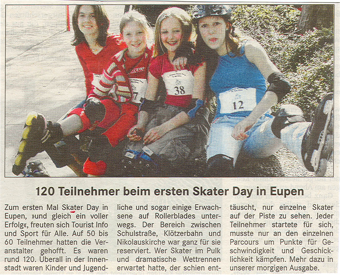 120 participants at the first Skater Day in Eupen