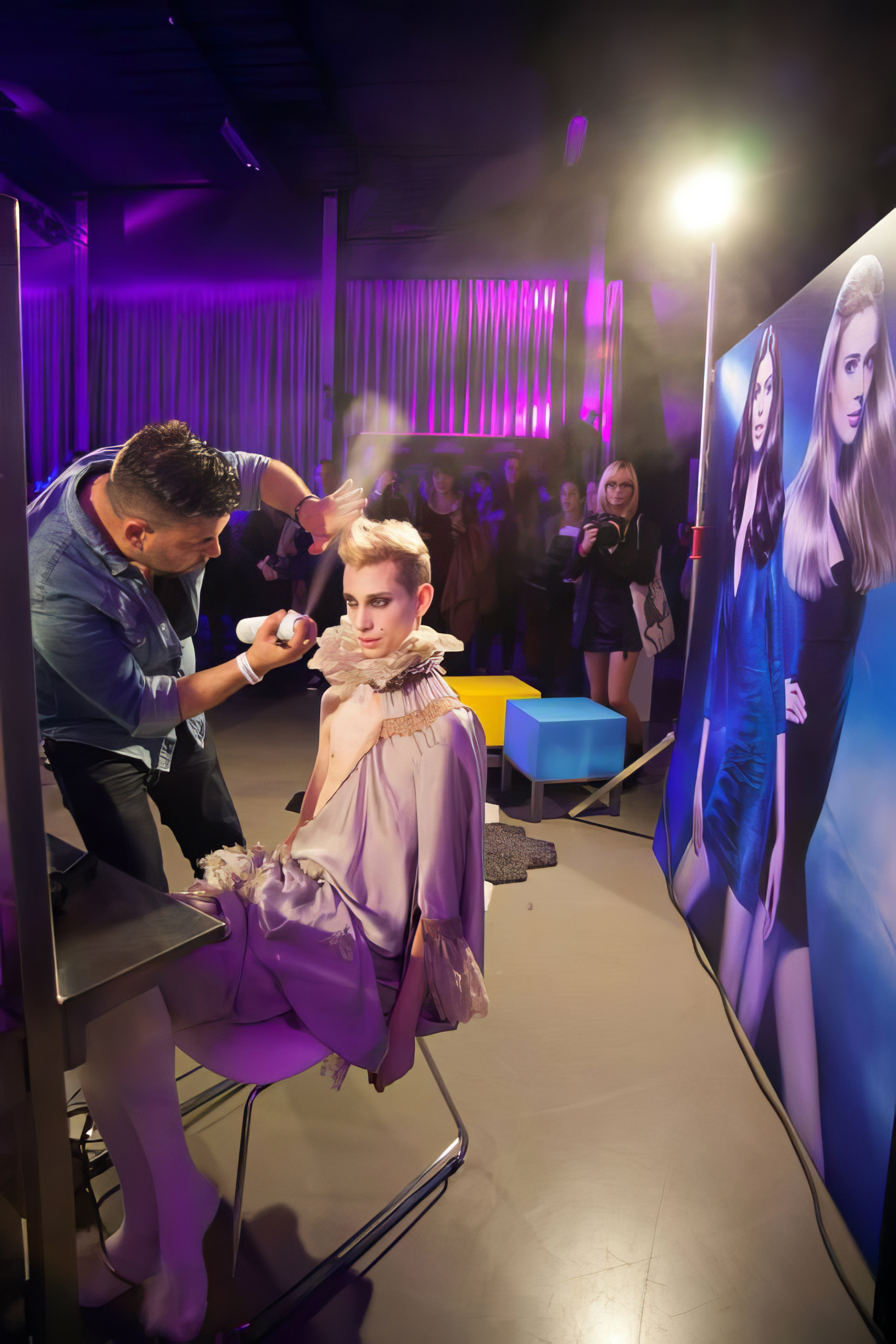 Live Fashion Shoot de Romain Brau et Vanessa Pinto aux Brussels Fashion Days 2013.
