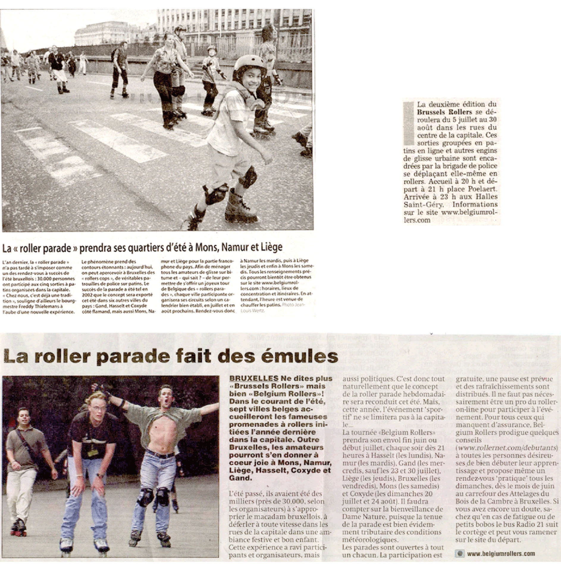 La « roller parade » prendra ses quartiers d'été à Mons, Namur et Liège