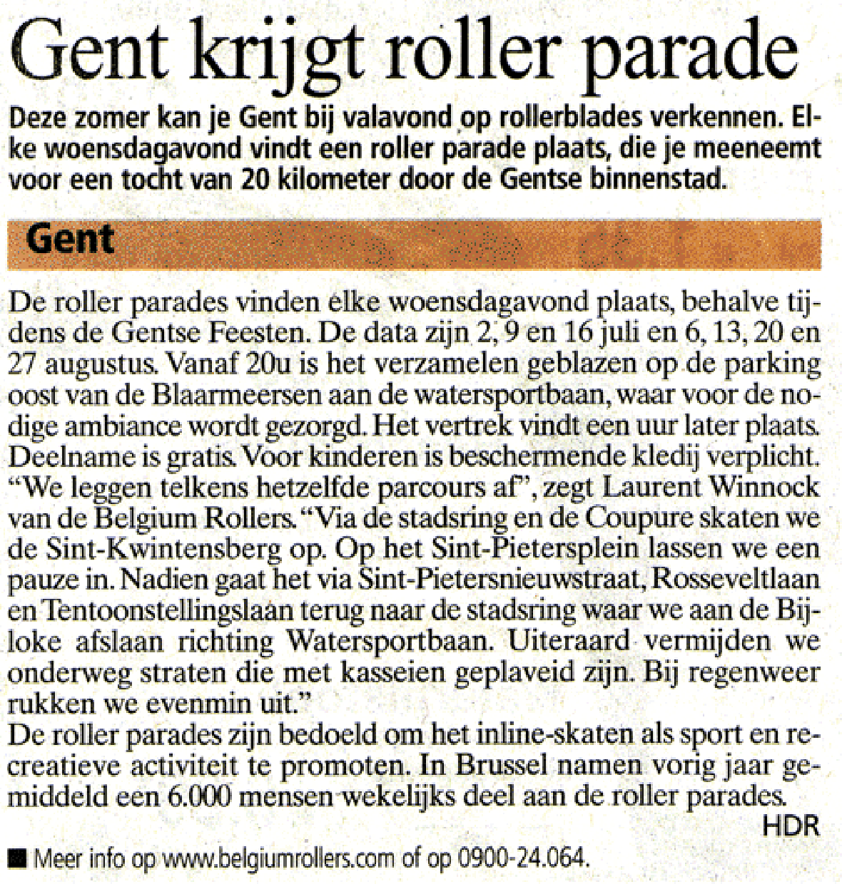 Ghent gets roller parade
