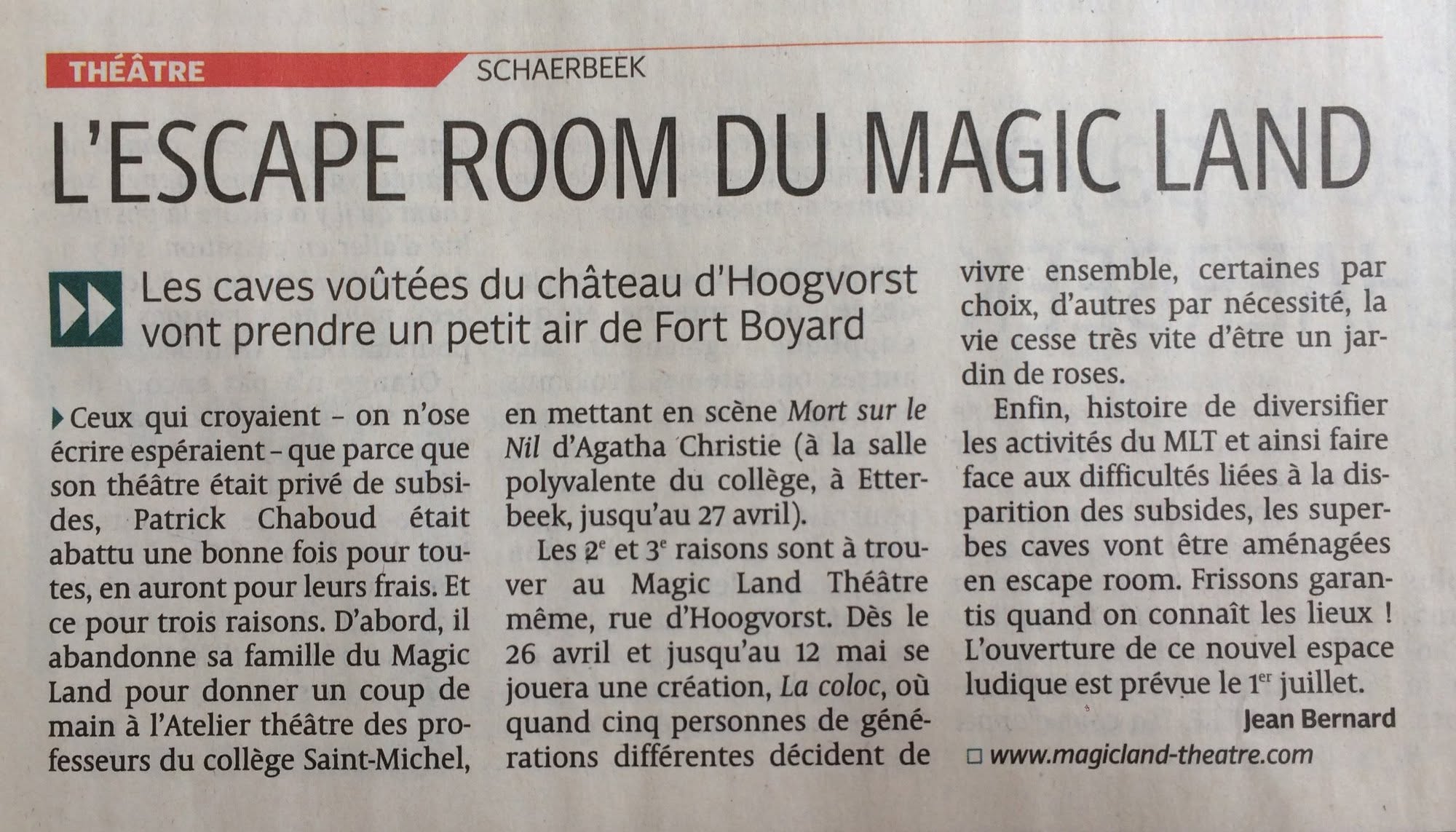 L'escape room du Magic Land