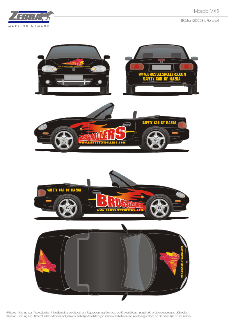 Safety car Mazda MX5 · Brussels Rollers 2002 - Document de production