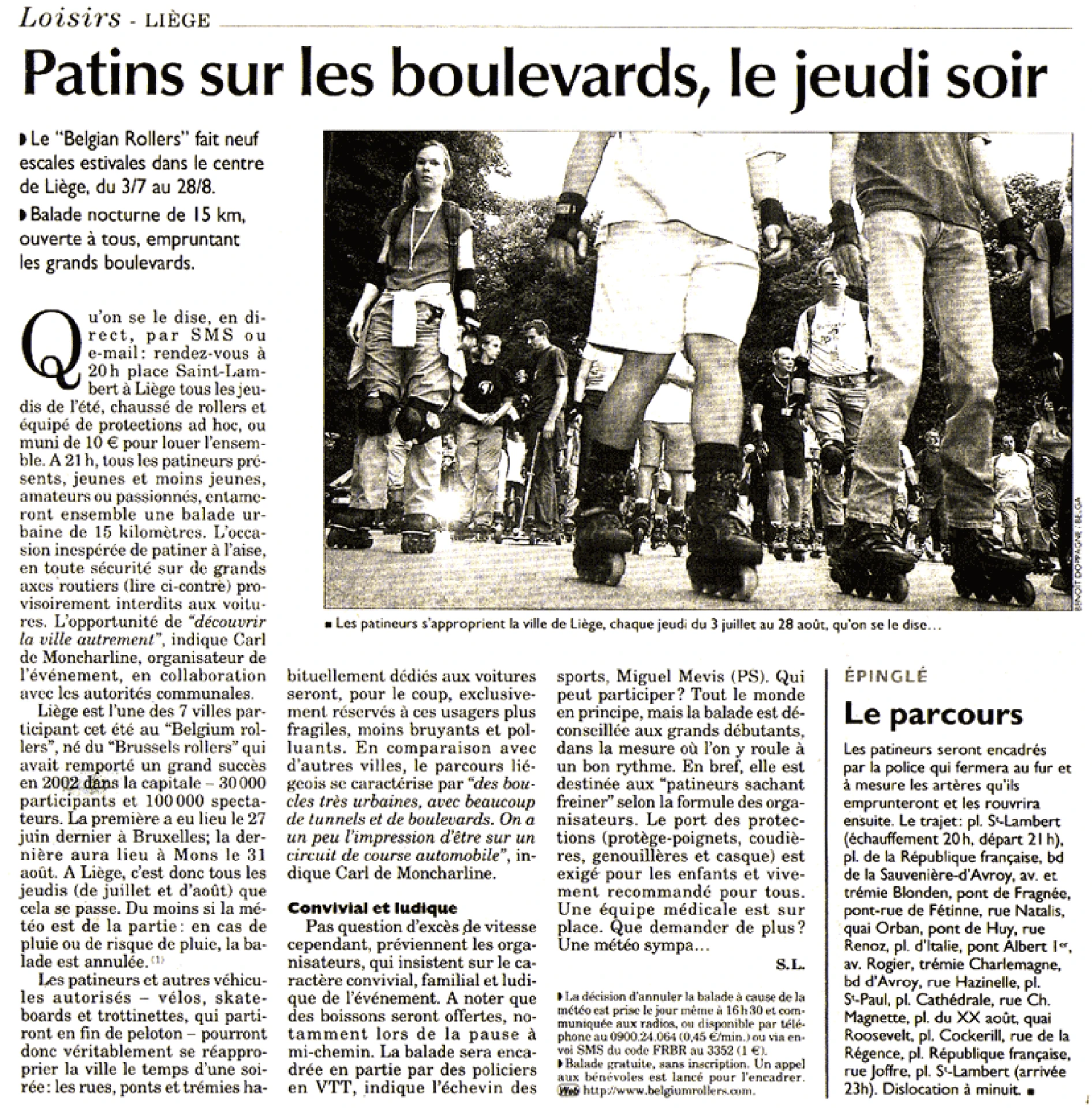 Skates on the boulevards, Thursday evening