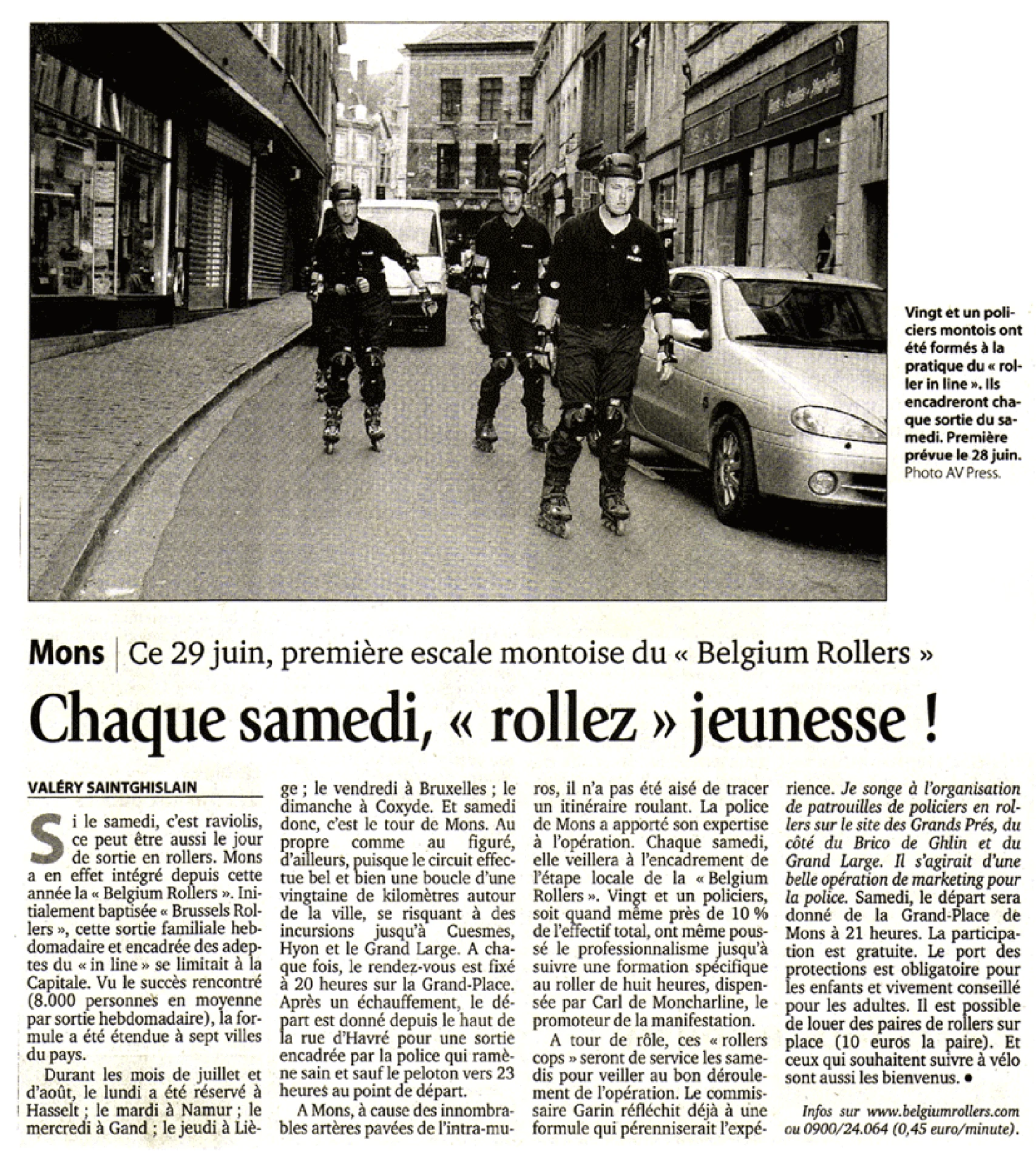 Mons | This June 29, first Mons stop for "Belgium Rollers"
Every Saturday, roll on, youth!