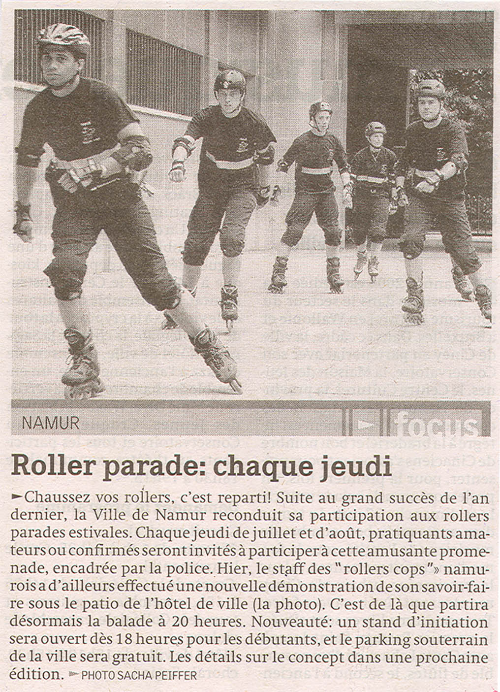 Roller parade: every Thursday