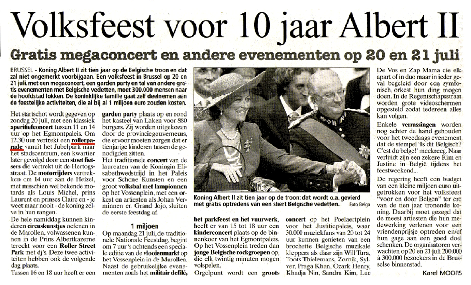Volksfeest voor 10 jaar Albert ii