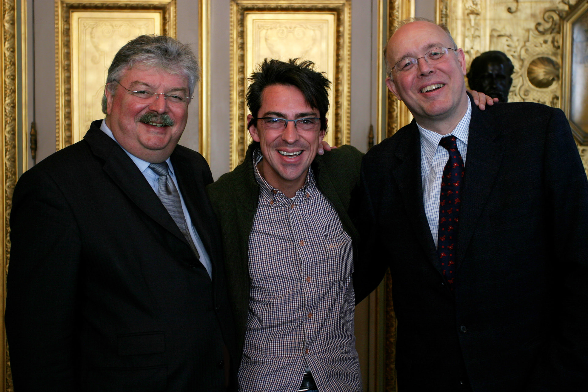 Freddy Thielemans, Carl De Moncharline et Charles Picqué, campagne PS 2004.