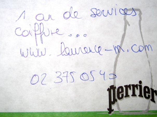 Post-it de proposition de troc, Art Truc Troc, Bozar, Bruxelles, le 31 janvier 2009.