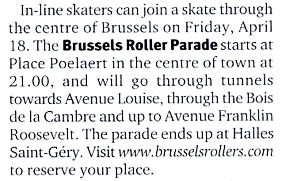 Brussels roller parade