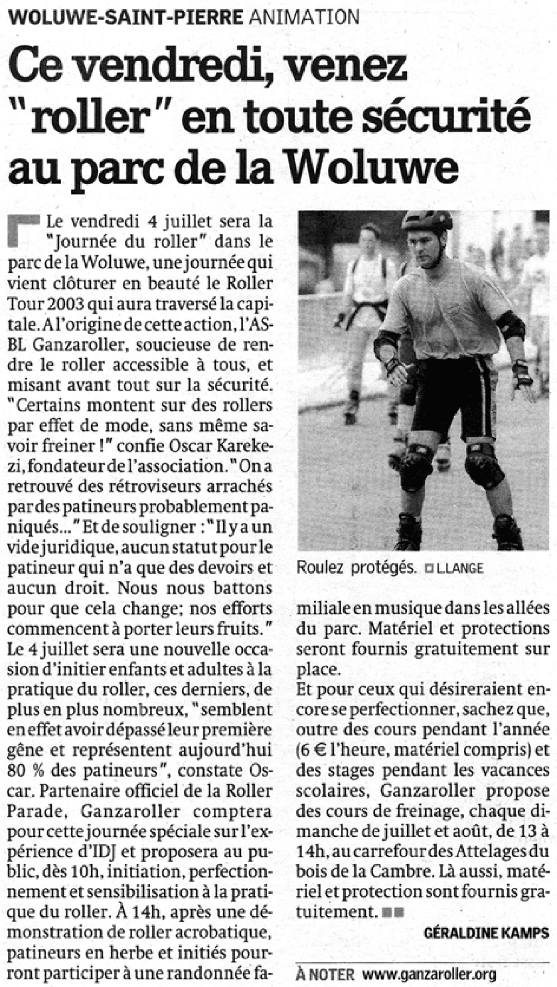 Woluwe-saint-pierre animation
This Friday, come rollerblading in complete safety at Woluwe Park