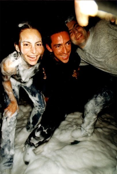 Carl De Moncharline and friends in the foam, on the Fuse dance floor.
