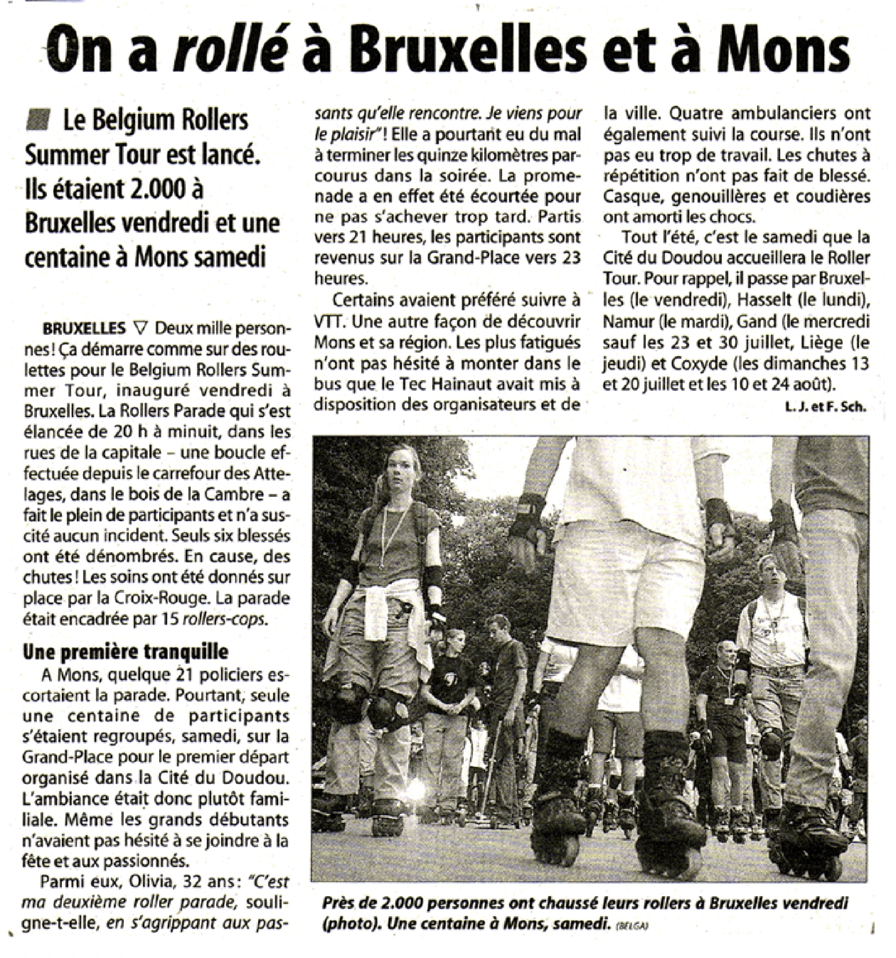 Rollerblading in Brussels and Mons