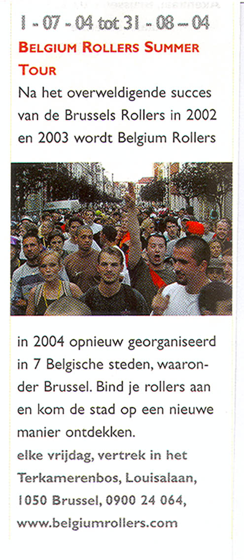 Belgium Rollers summer tour
