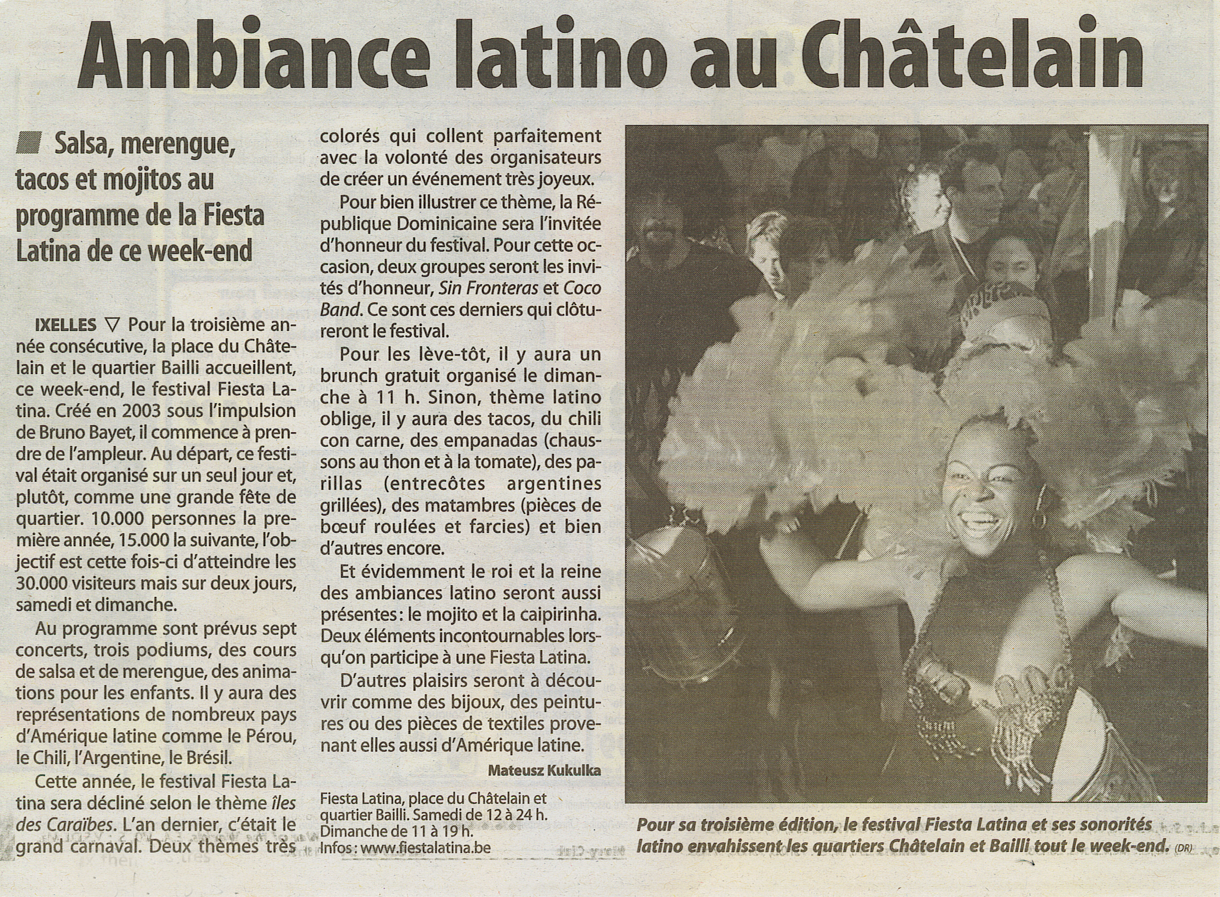 Ambiance latino au Châtelain