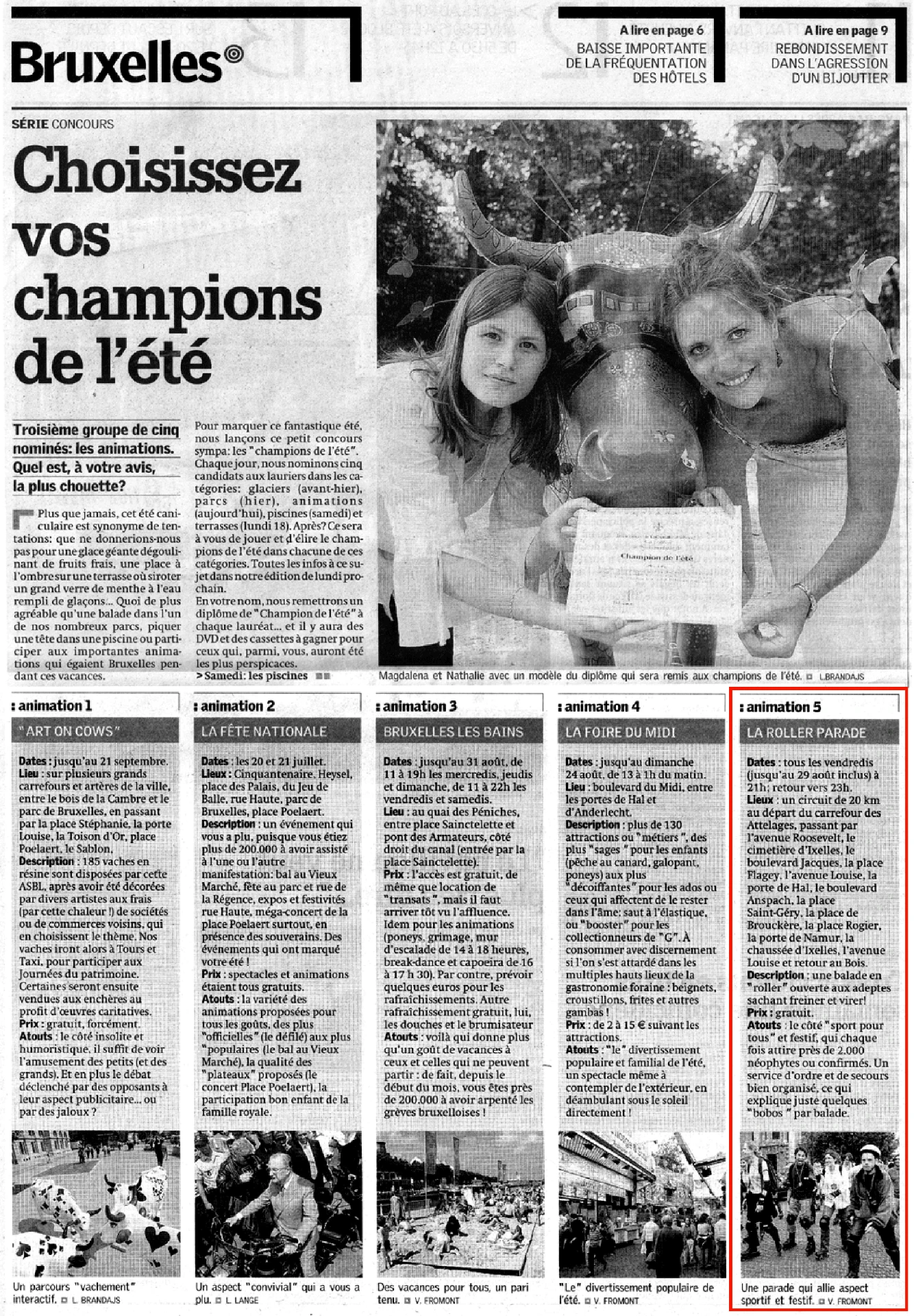 Choisissez vos champions de l'été