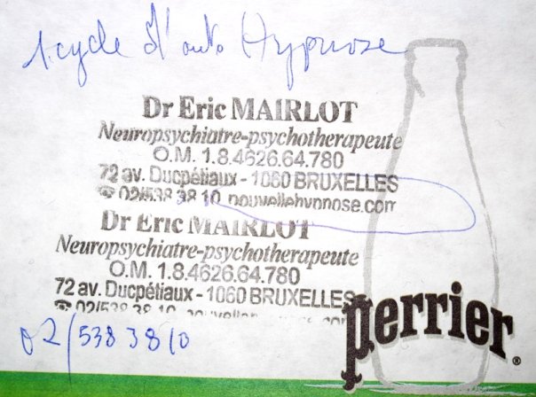 Post-it de proposition de troc, Art Truc Troc, Bozar, Bruxelles, le 31 janvier 2009.