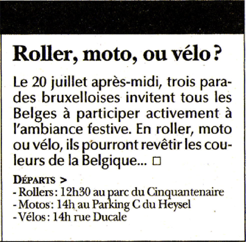 Rollerblades, motorbike, or bicycle?