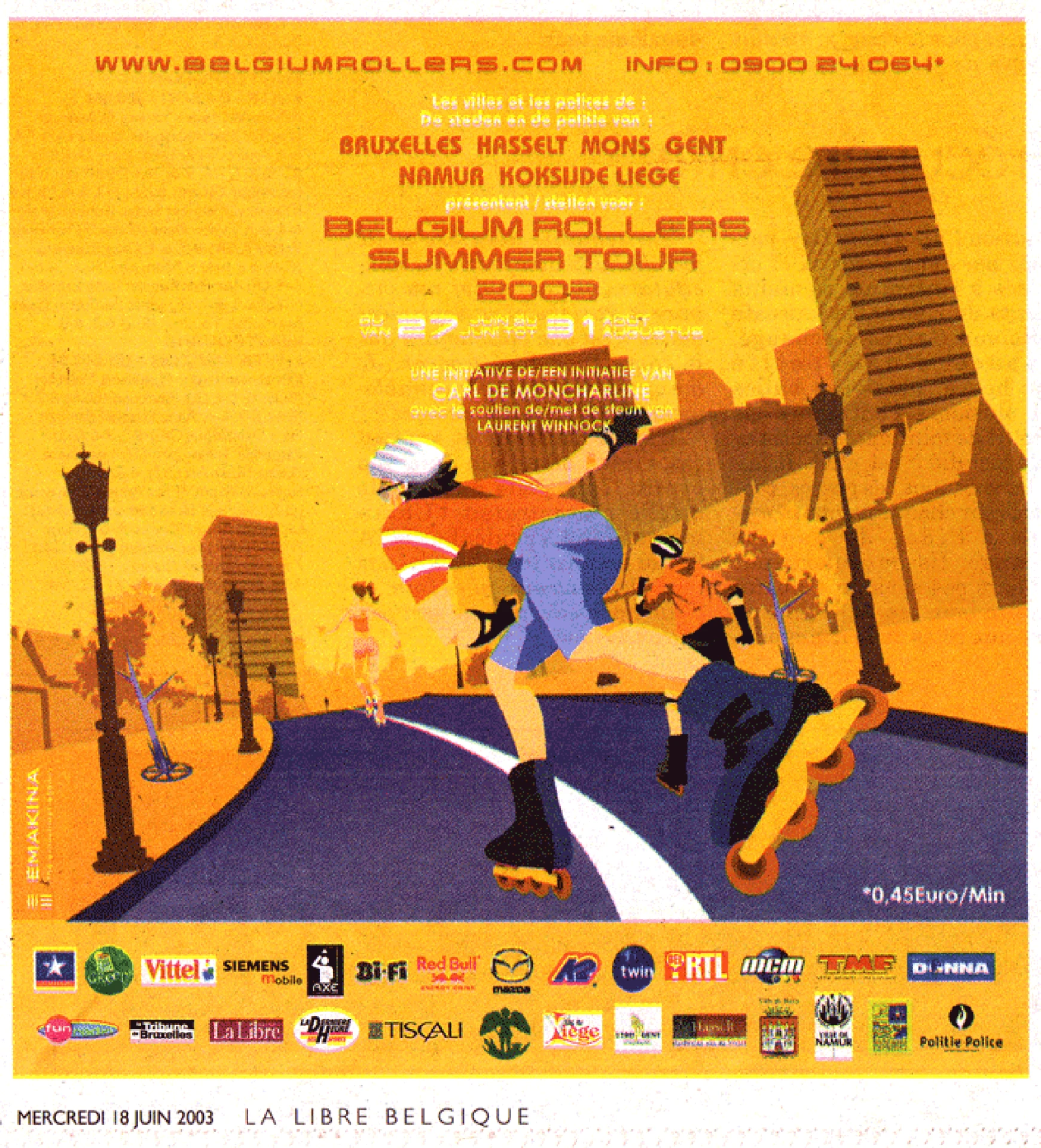 Belgium Rollers summer tour 2003