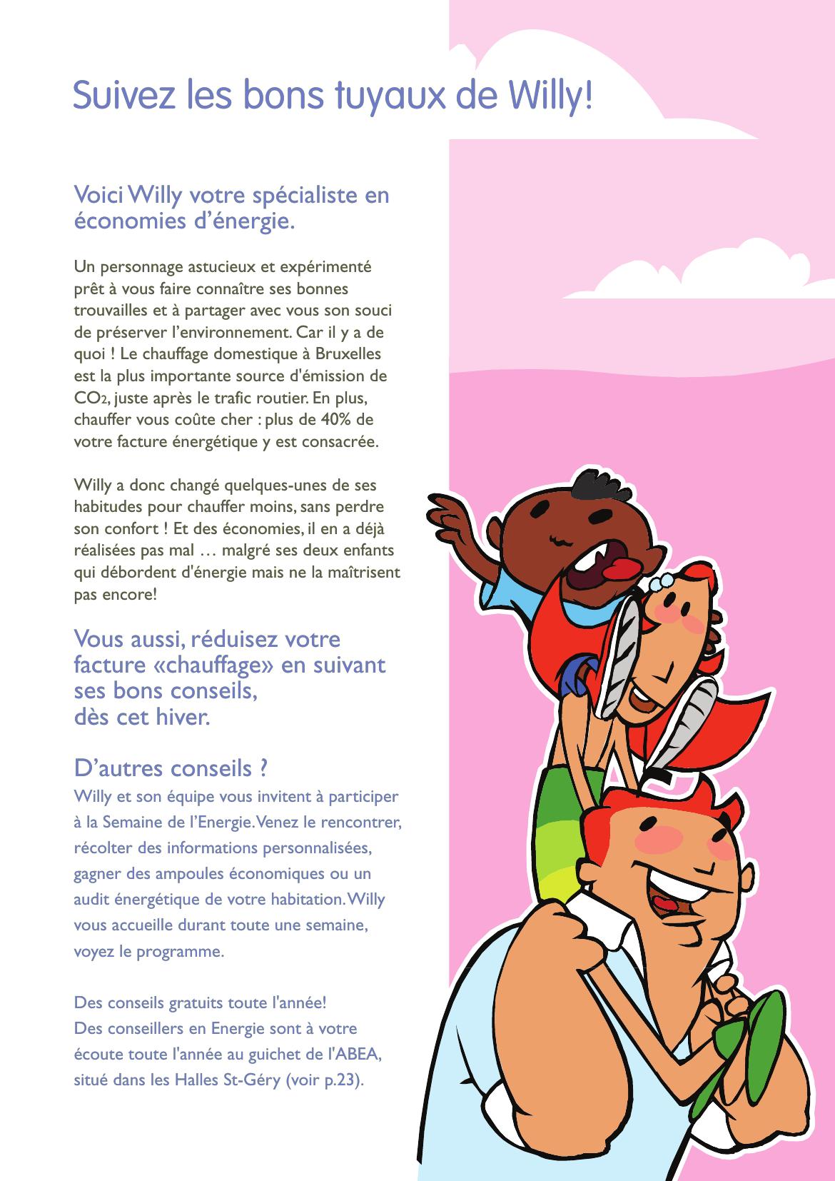 “Follow Willy's good tips!” — brochure, page 3